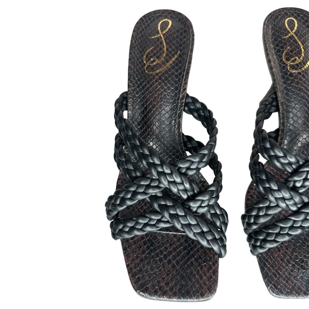 Sam Edelman Marjorie Leather Python Braided Squar… - image 5